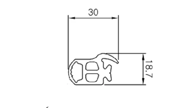 Borde de seguridad sensible para puertas de tren